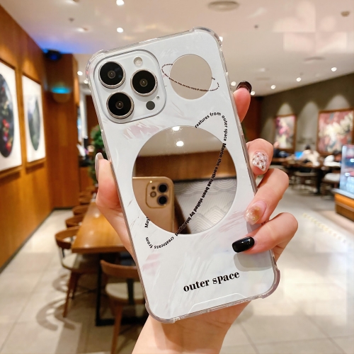 

For iPhone 14 Pro Color Painted Mirror Phone Case(Out Space)