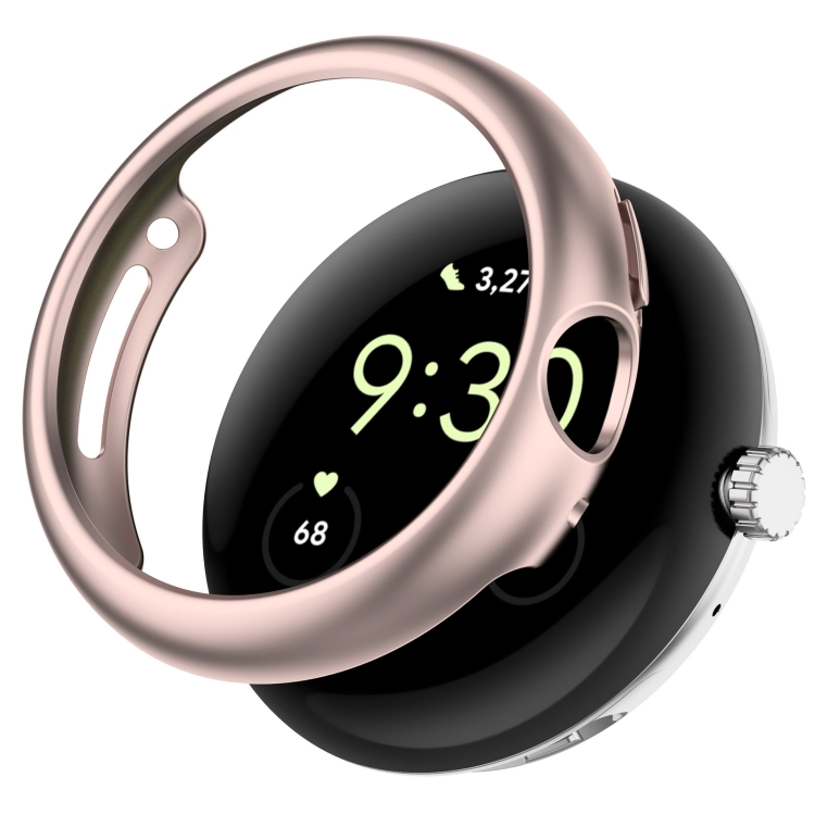 

For Google Pixel Watch PC All-inclusive Hollowed Protective Case(Rose Gold)
