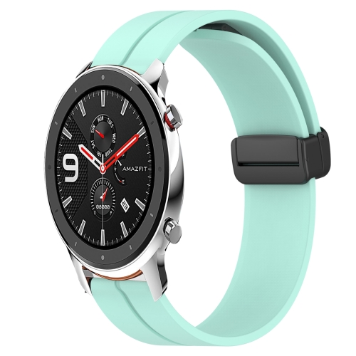 

For Amazfit GTR 42mm 20mm Solid Color Magnetic Clasp Silicone Watch Band(Teal)