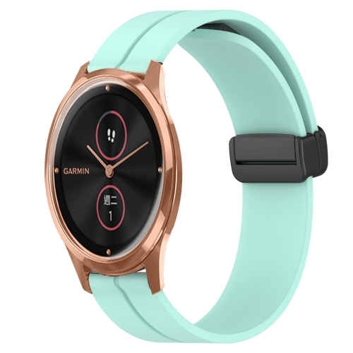 

For Garminmove Luxe 20mm Solid Color Magnetic Clasp Silicone Watch Band(Teal)