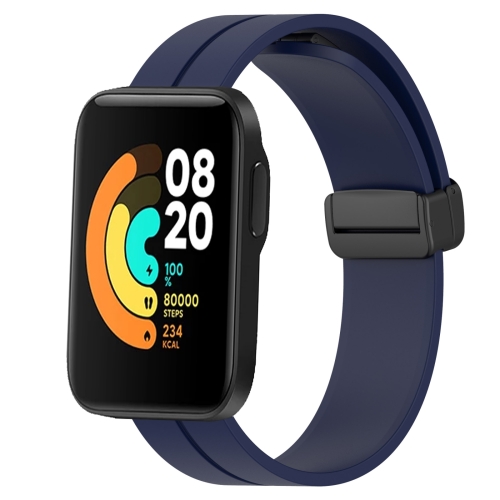 

For Xiaomi MI Watch Sport 22mm Solid Color Magnetic Clasp Silicone Watch Band(Midnight Blue)