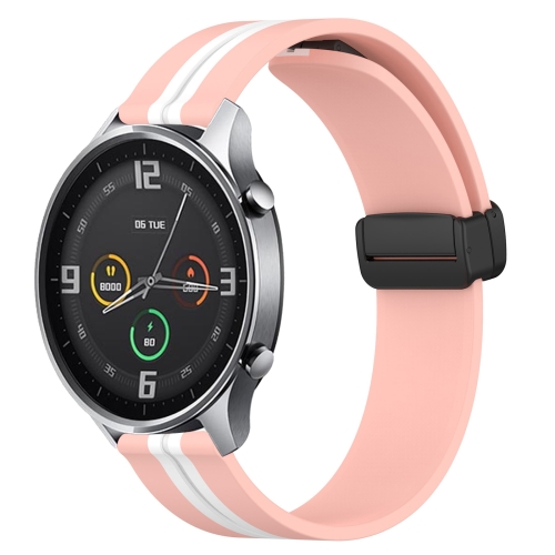 Para Xiaomi MI Watch Color 22mm Correa de reloj de silicona con cierre  magnético plegable (rosa