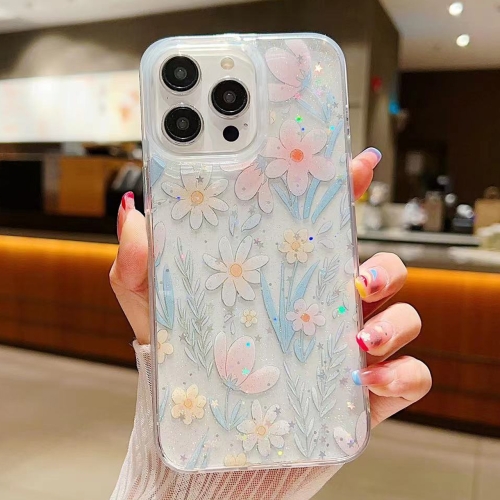 

For iPhone 12 Pro Fresh Small Floral Epoxy TPU Phone Case(D03)