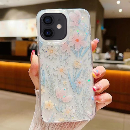 

For iPhone 12 Fresh Small Floral Epoxy TPU Phone Case(D03)