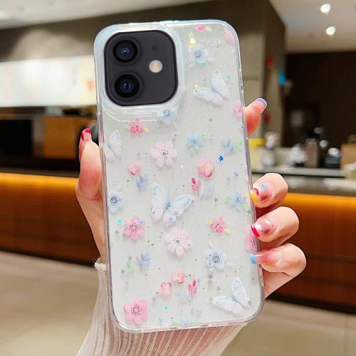 

For iPhone 12 Fresh Small Floral Epoxy TPU Phone Case(D06)