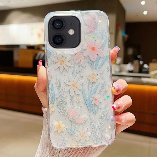 

For iPhone 12 mini Fresh Small Floral Epoxy TPU Phone Case(D03)