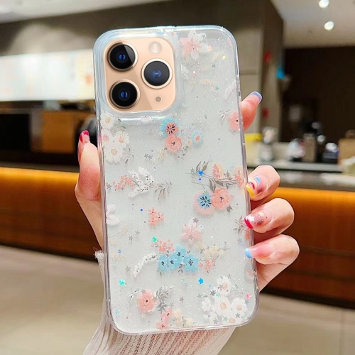 

For iPhone 11 Pro Max Fresh Small Floral Epoxy TPU Phone Case(D01)