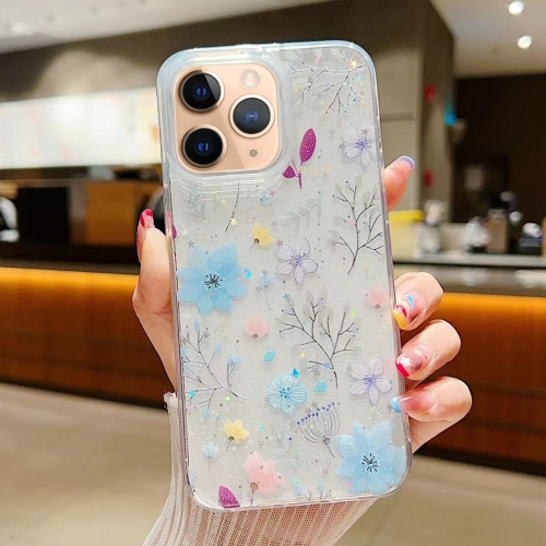 

For iPhone 11 Pro Fresh Small Floral Epoxy TPU Phone Case(D05)