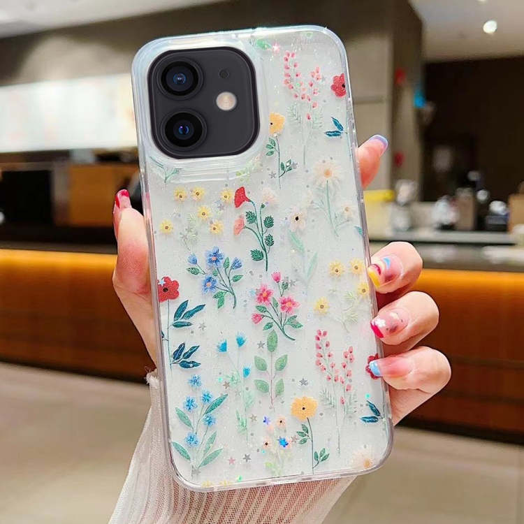 

For iPhone 11 Fresh Small Floral Epoxy TPU Phone Case(D04 Colorful Floral)