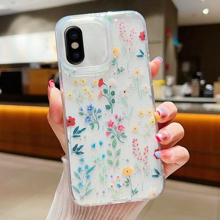 

For iPhone X / XS Fresh Small Floral Epoxy TPU Phone Case(D04 Colorful Floral)