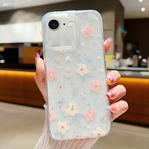 

For iPhone 7 / 8 / SE 2022 Fresh Small Floral Epoxy TPU Phone Case(D02 Hand-painted Flower)