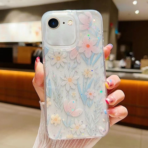 

For iPhone 7 / 8 / SE 2022 Fresh Small Floral Epoxy TPU Phone Case(D03 Floral Pink)