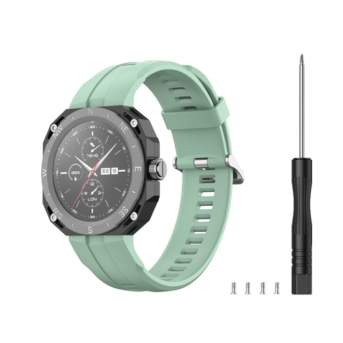 

For Huawei Watch GT Cyber Silicone Sports Watch Band(Grayish Green)