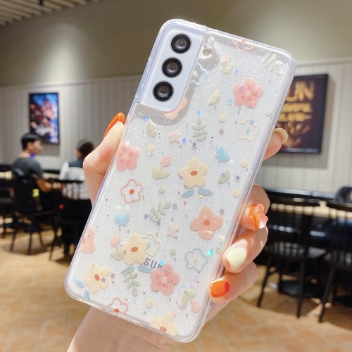 

For Samsung Galaxy A32 4G Fresh Small Floral Epoxy TPU Phone Case(Hand-painted Flowers 2)