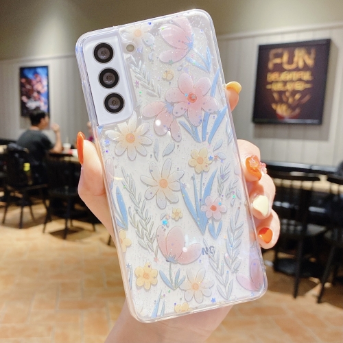 

For Samsung Galaxy A72 5G / 4G Fresh Small Floral Epoxy TPU Phone Case(Pink Flowers 3)