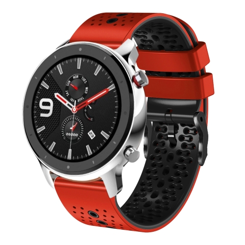 Para Amazfit GTR 4 22 mm correa de reloj de silicona bicolor