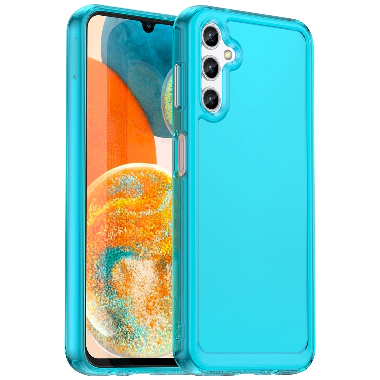 

For Samsung Galaxy A14 5G Candy Series TPU Phone Case(Transparent Blue)