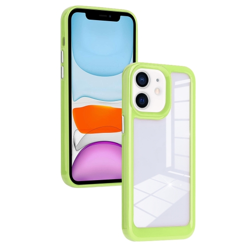 

For iPhone 11 Solid Solor TPU Space Acrylic Phone Case(Green)