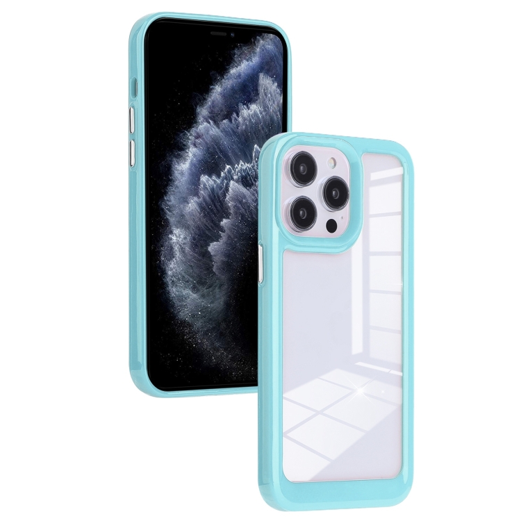

For iPhone 11 Pro Max Solid Solor TPU Space Acrylic Phone Case(Blue)