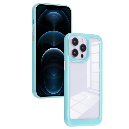 

For iPhone 12 Pro Max Solid Solor TPU Space Acrylic Phone Case(Blue)