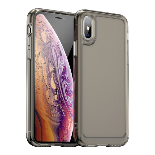 

For iPhone XS Max Candy Series TPU Phone Case(Transparent Grey)