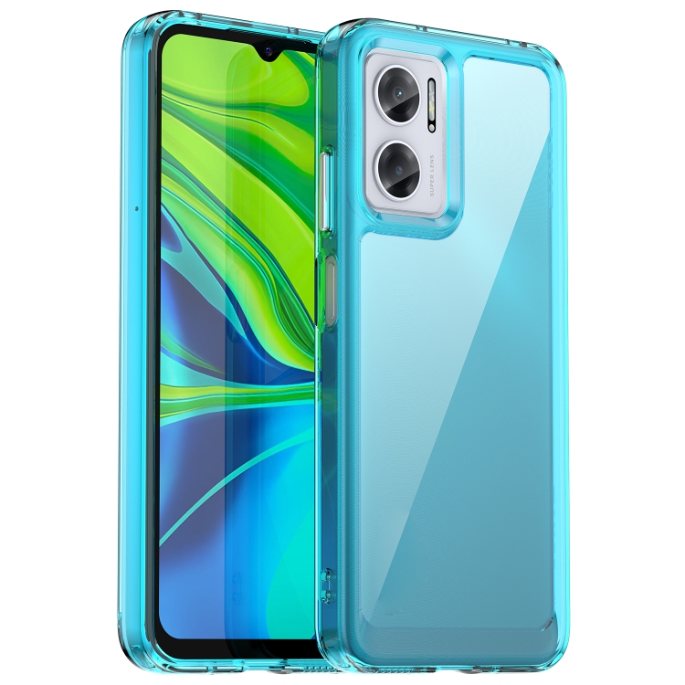 

For Xiaomi Redmi Note 11E Candy Series TPU Phone Case(Transparent Blue)