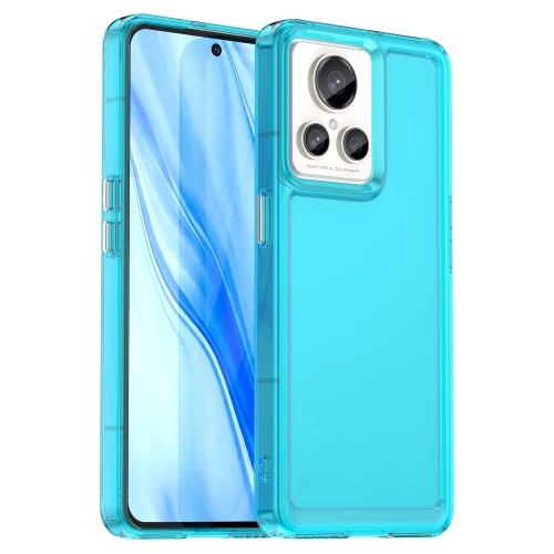 

For Realme GT2 Explorer Master Candy Series TPU Phone Case(Transparent Blue)