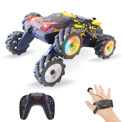 

MoFun JC03P 2.4G Remote Control Six-wheeled Stunt Car, Specifications:Dual RC(Yellow)