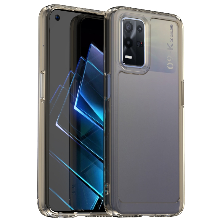 

For Realme Q3i 5G Candy Series TPU Phone Case(Transparent Grey)