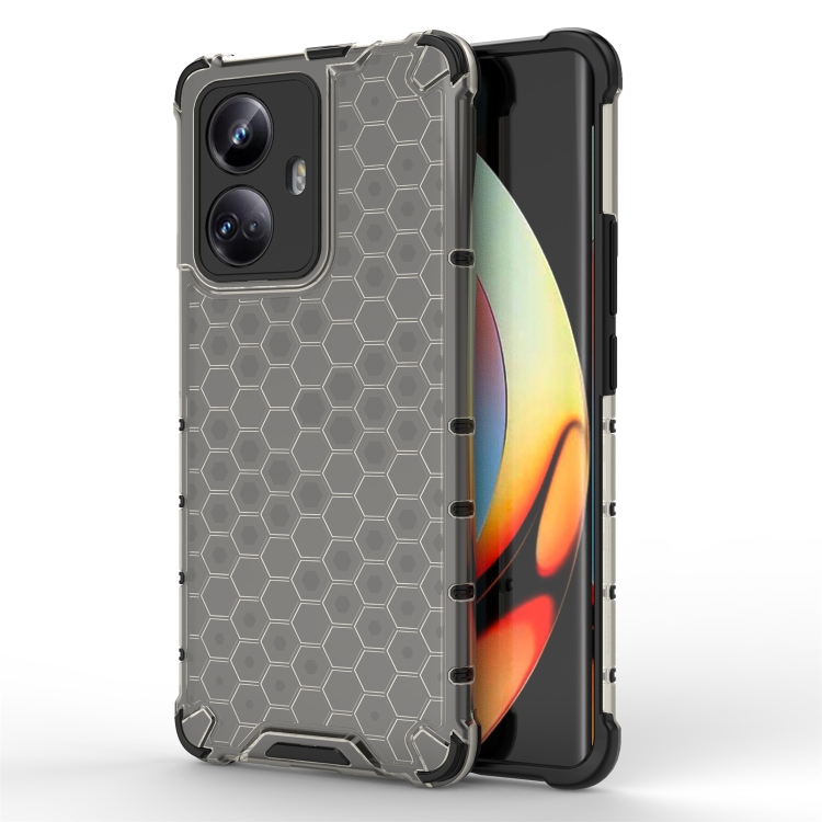 

For Realme 10 Pro+ 5G Honeycomb Phone Case(Black)
