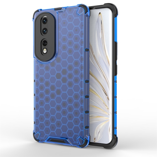 

For Honor 80 Pro Honeycomb Phone Case(Blue)