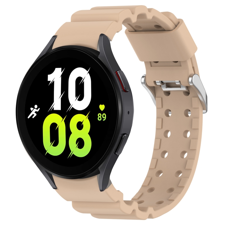 

For Samsung Galaxy Watch5 44mm Armor Pure Color Silicone Watch Band(Pink)
