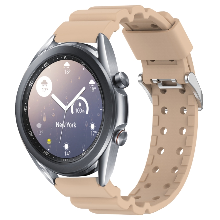 

For Samsung Galaxy Watch3 41mm Armor Pure Color Silicone Watch Band(Pink)