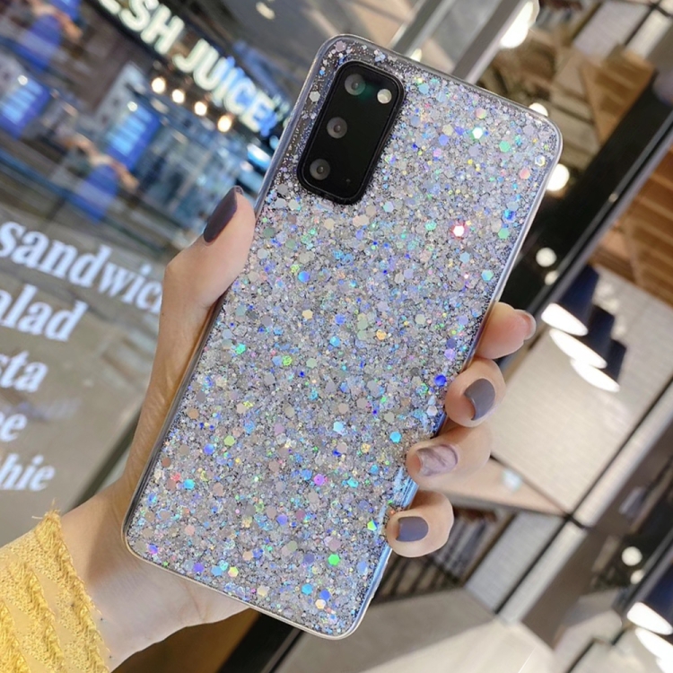 

For Samsung Galaxy A82 5G Glitter Sequins Epoxy TPU Phone Case(Silver)