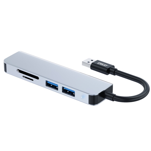 

ENKAY Hat-Prince 5 in 1 Docking Station Adapter HUB SD/TF Card Reader, Interface:USB 3.0