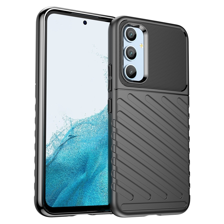 

For Samsung Galaxy A54 5G Thunderbolt Shockproof TPU Protective Soft Phone Case(Black)