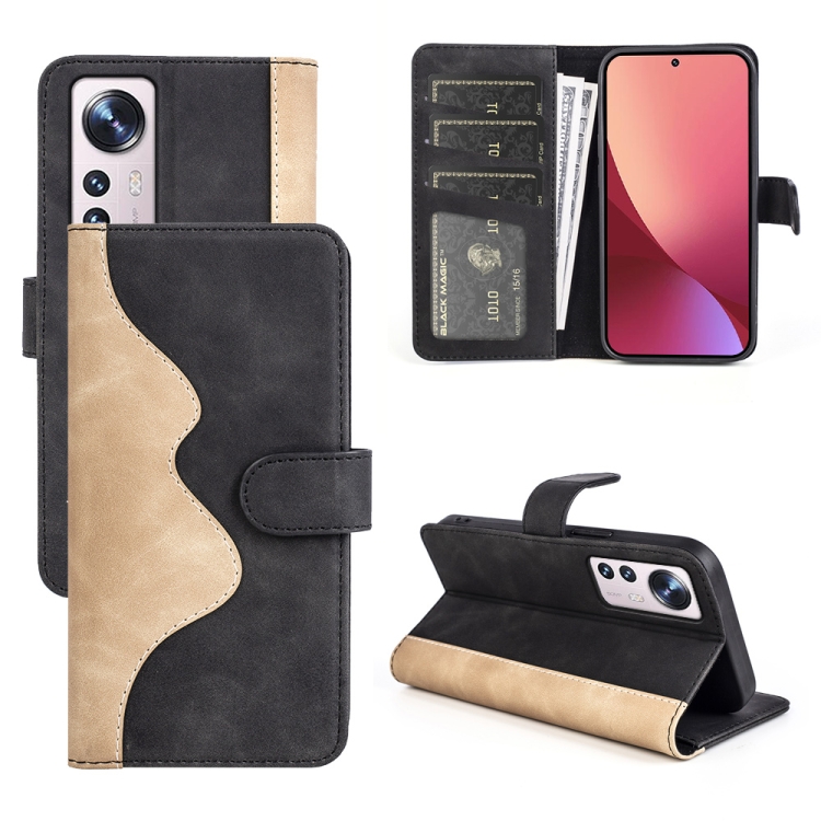 

For Xiaomi 12 Lite Stitching Horizontal Flip Leather Phone Case(Black)