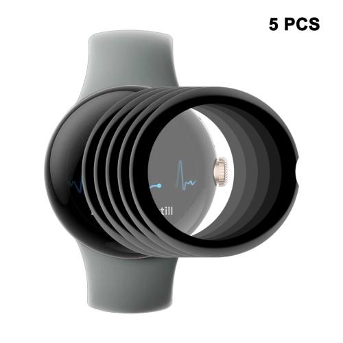 

5pcs For Google Pixel Watch ENKAY 3D Full Coverage Soft PC Edge + PMMA HD Screen Protector Film