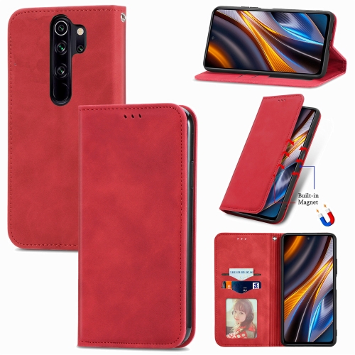 

For Xiaomi Redmi Note 8 Pro Retro Skin Feel Magnetic Leather Phone Case(Red)