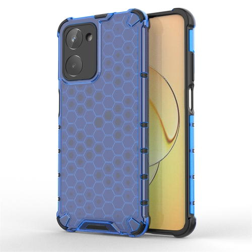 

For Realme 10 4G Honeycomb Shockproof Phone Case(Blue)