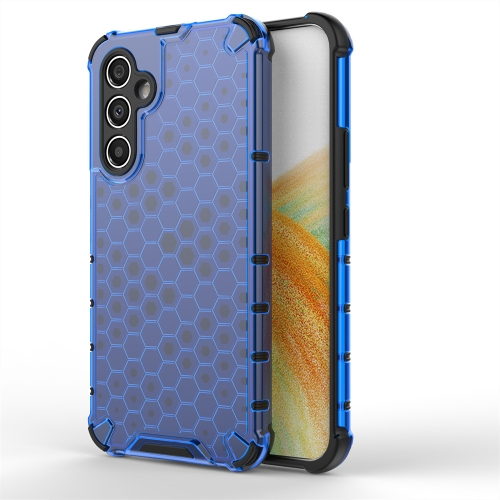 

For Samsung Galaxy A34 5G Honeycomb Shockproof Phone Case(Blue)