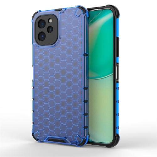 

For Huawei Nova Y61 4G Honeycomb Shockproof Phone Case(Blue)