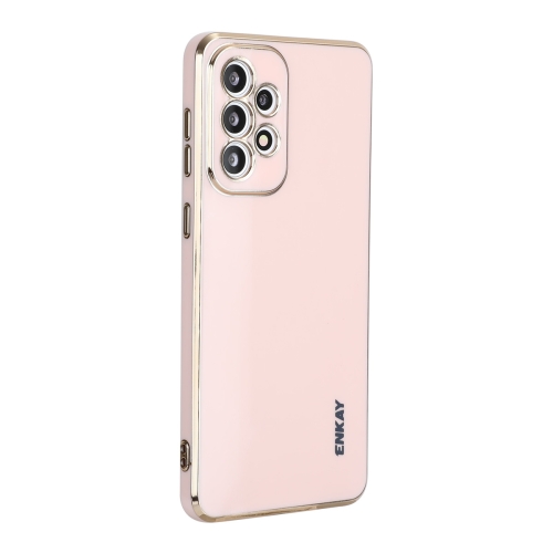 

For Samsung Galaxy A33 5G ENKAY Hat-Prince Precise Hole Electroplated TPU Shockproof Phone Case(Pink)