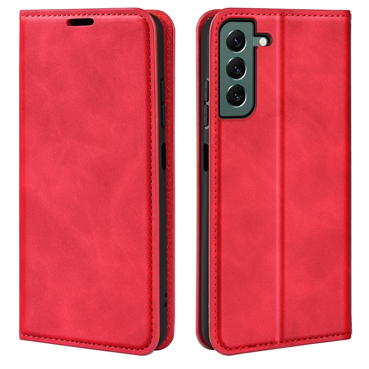 

For Samsung Galaxy S23+ 5G Retro-skin Magnetic Suction Leather Phone Case(Red)