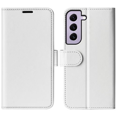 

For Samsung Galaxy S23 5G R64 Texture Leather Phone Case(White)