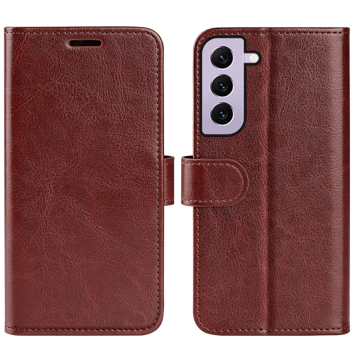 

For Samsung Galaxy S23 5G R64 Texture Leather Phone Case(Brown)