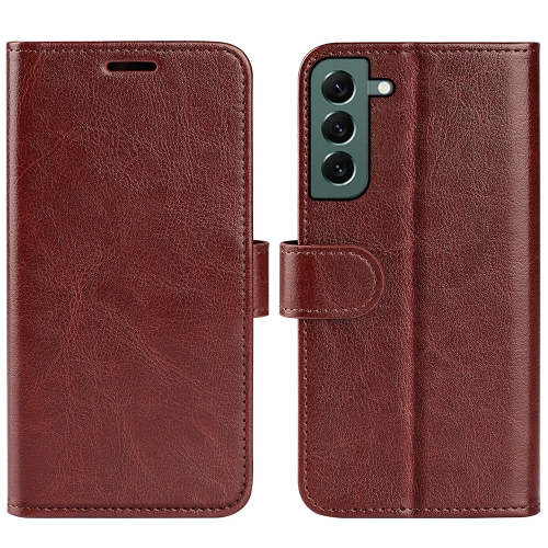 

For Samsung Galaxy S23+ 5G R64 Texture Leather Phone Case(Brown)