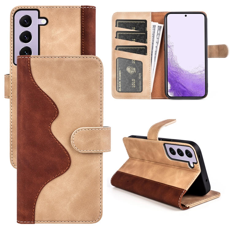 

For Samsung Galaxy S23 5G Stitching Horizontal Flip Leather Phone Case(Yellow)