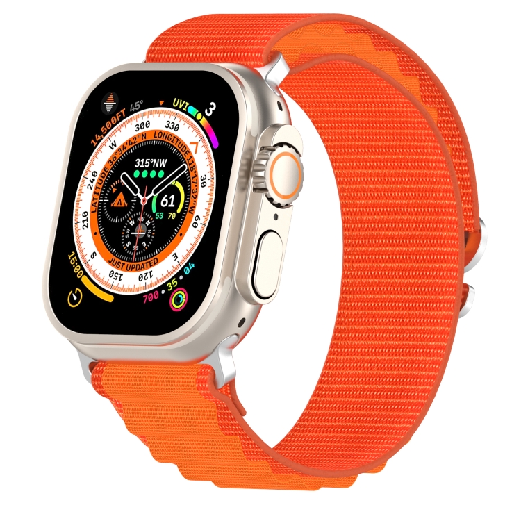 

Double Color Nylon Watch Band For Apple Watch Ultra 49mm(Orange)