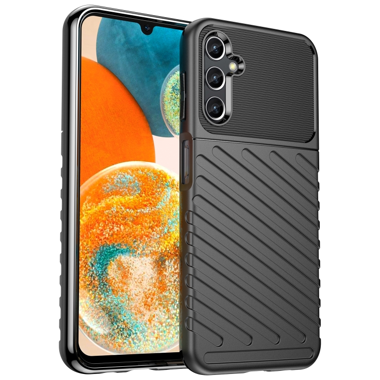 

For Samsung Galaxy A14 4G Thunderbolt Shockproof TPU Phone Case(Black)